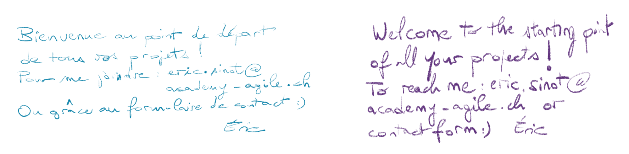 Welcome message